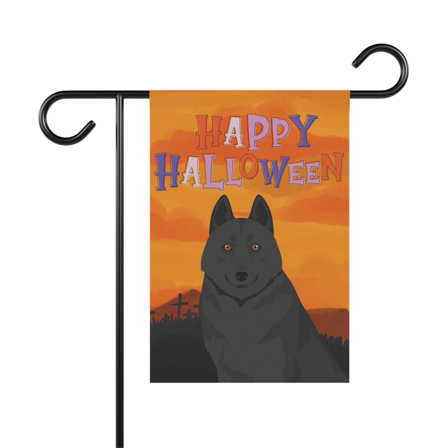 Siberian Husky Dog Halloween Garden Flag