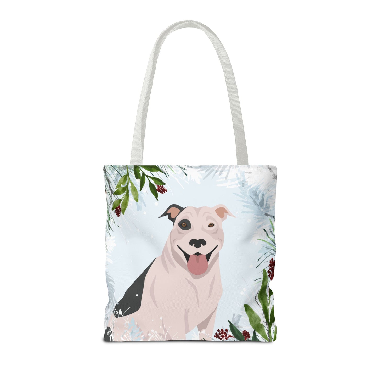 Pit Bull Dog Christmas Holiday Tote Bag 16x16