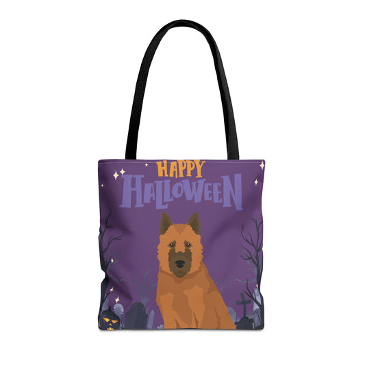 Belgain Laekenois Dog Happy Halloween Tote Bag 16x16