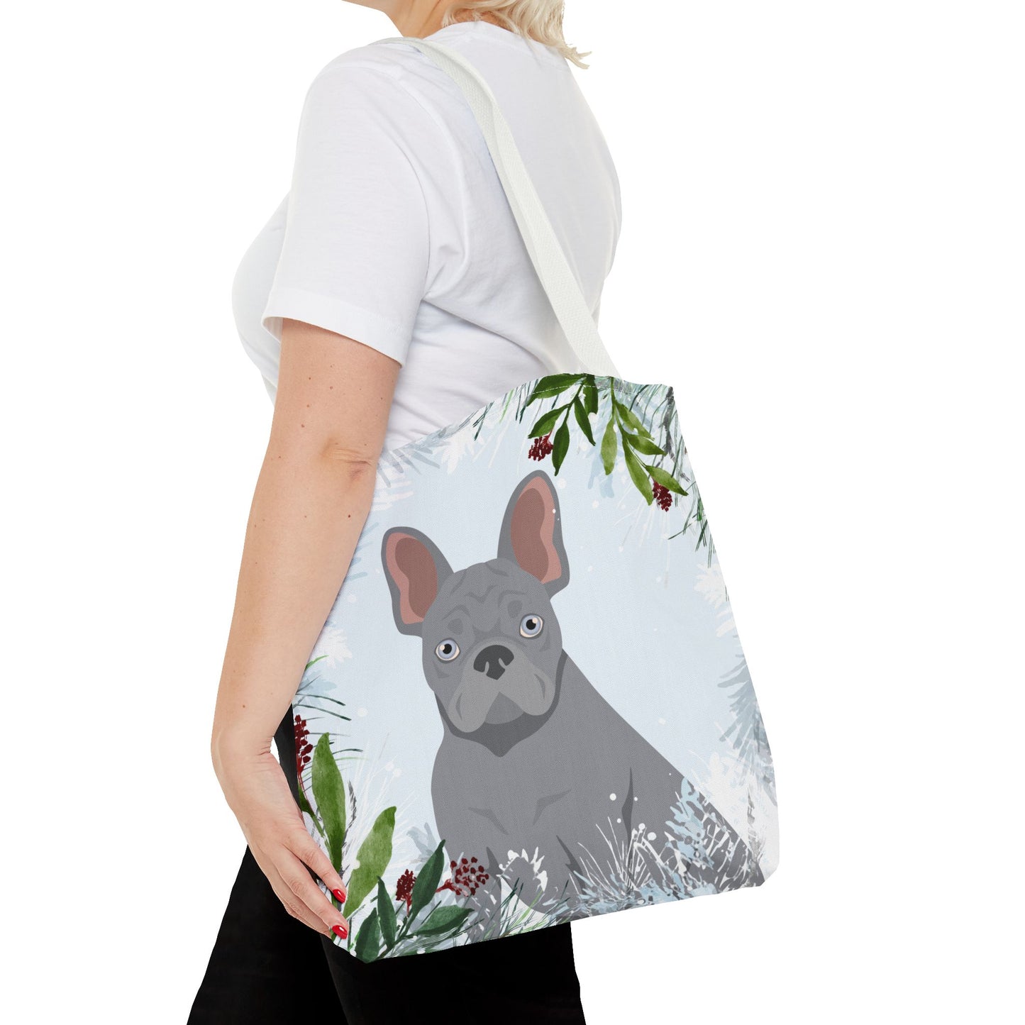 French Bulldog Dog Christmas Holiday Tote Bag 16x16