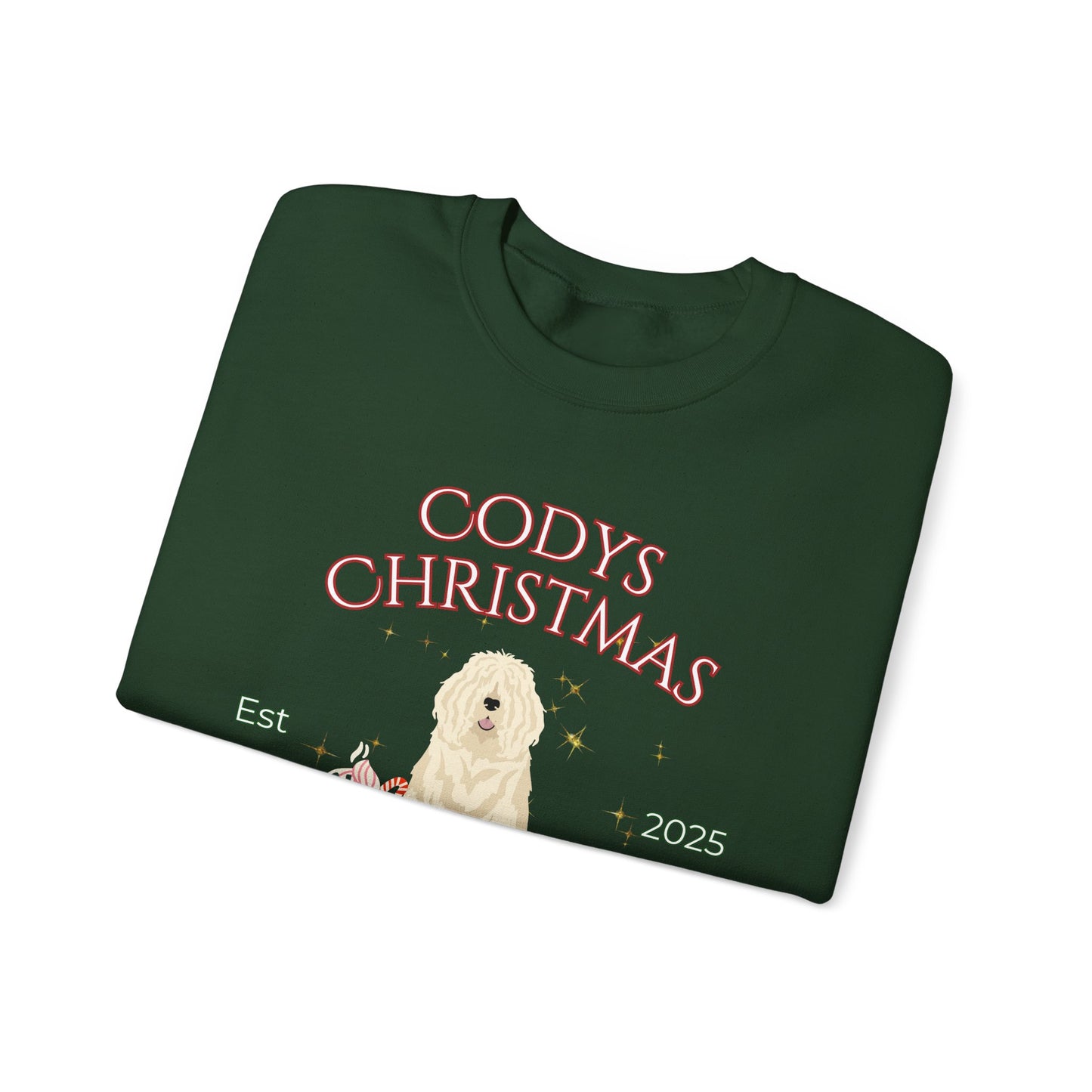 Komondor Dog Christmas Social Club Unisex Heavy Blend Crewneck Sweatshirt Custom Name