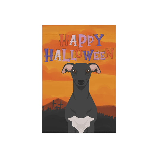 Whippet Dog Halloween Garden Flag