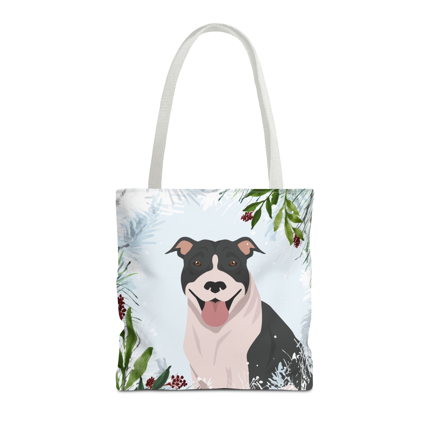 Pit Bull Dog Christmas Holiday Tote Bag 16x16