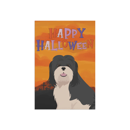 Lhasa Apso Dog Halloween Garden Flag