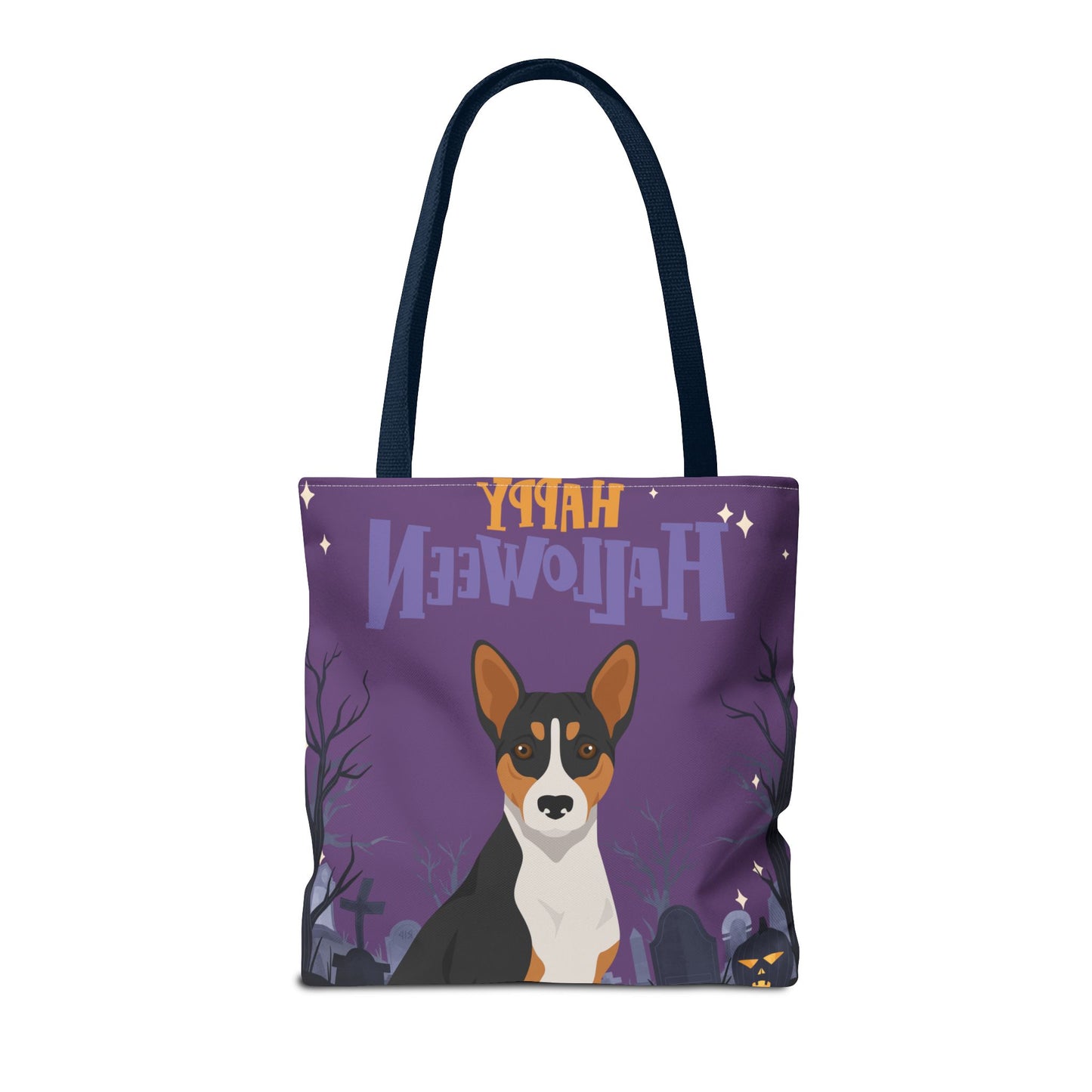 Basenji Dog Happy Halloween Tote Bag 16x16