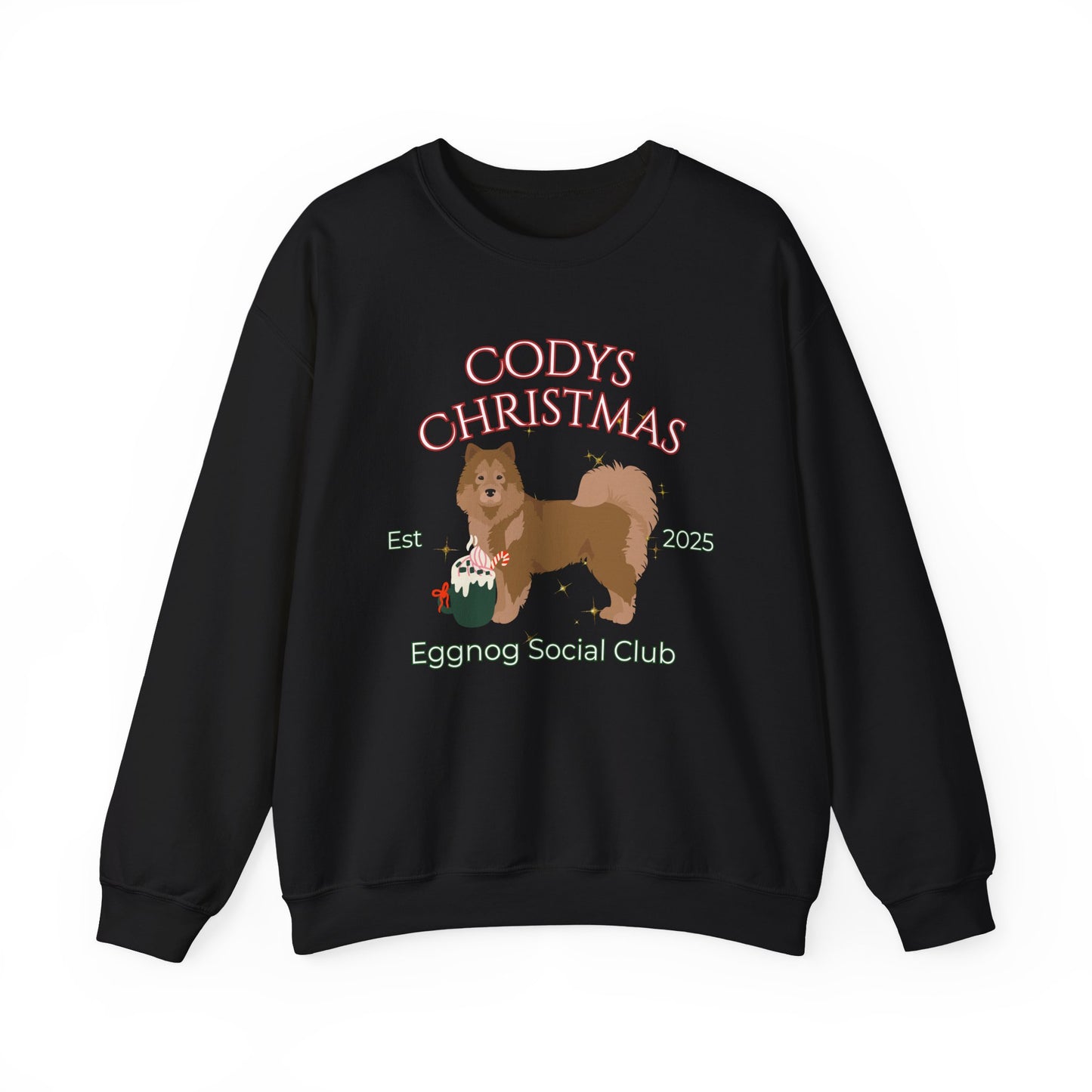 Eurasier Dog Christmas Social Club Unisex Heavy Blend Crewneck Sweatshirt Custom Name