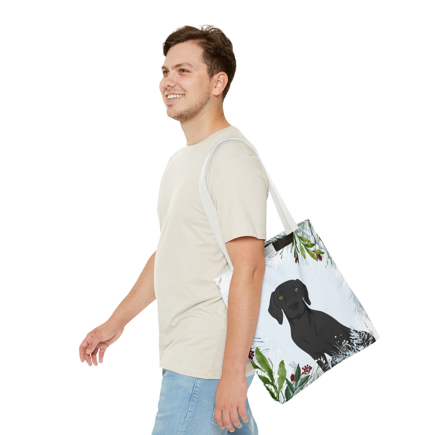 German Shorthaired Pointer Dog Christmas Holiday Tote Bag 16x16