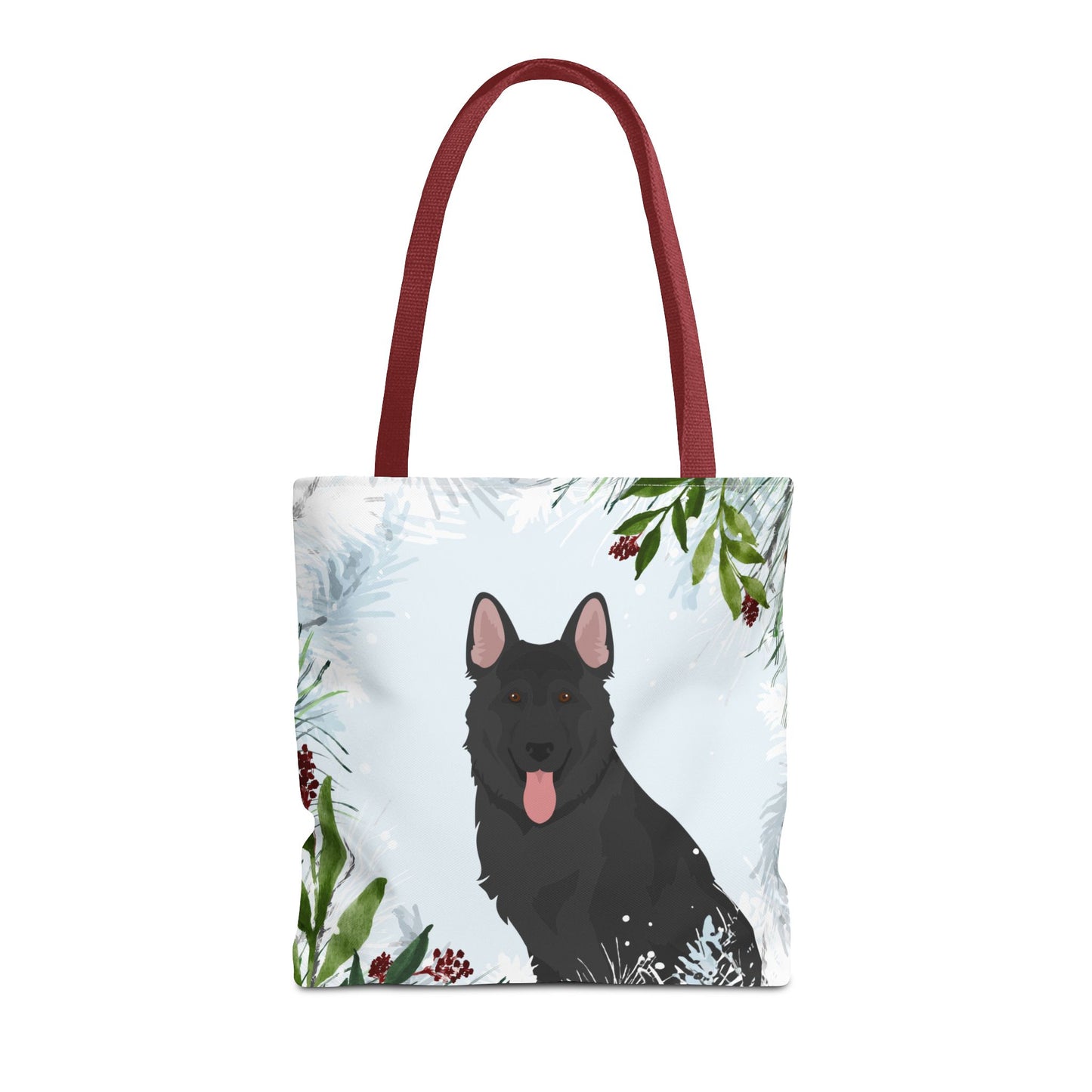 German Shepherd Dog Christmas Holiday Tote Bag 16x16