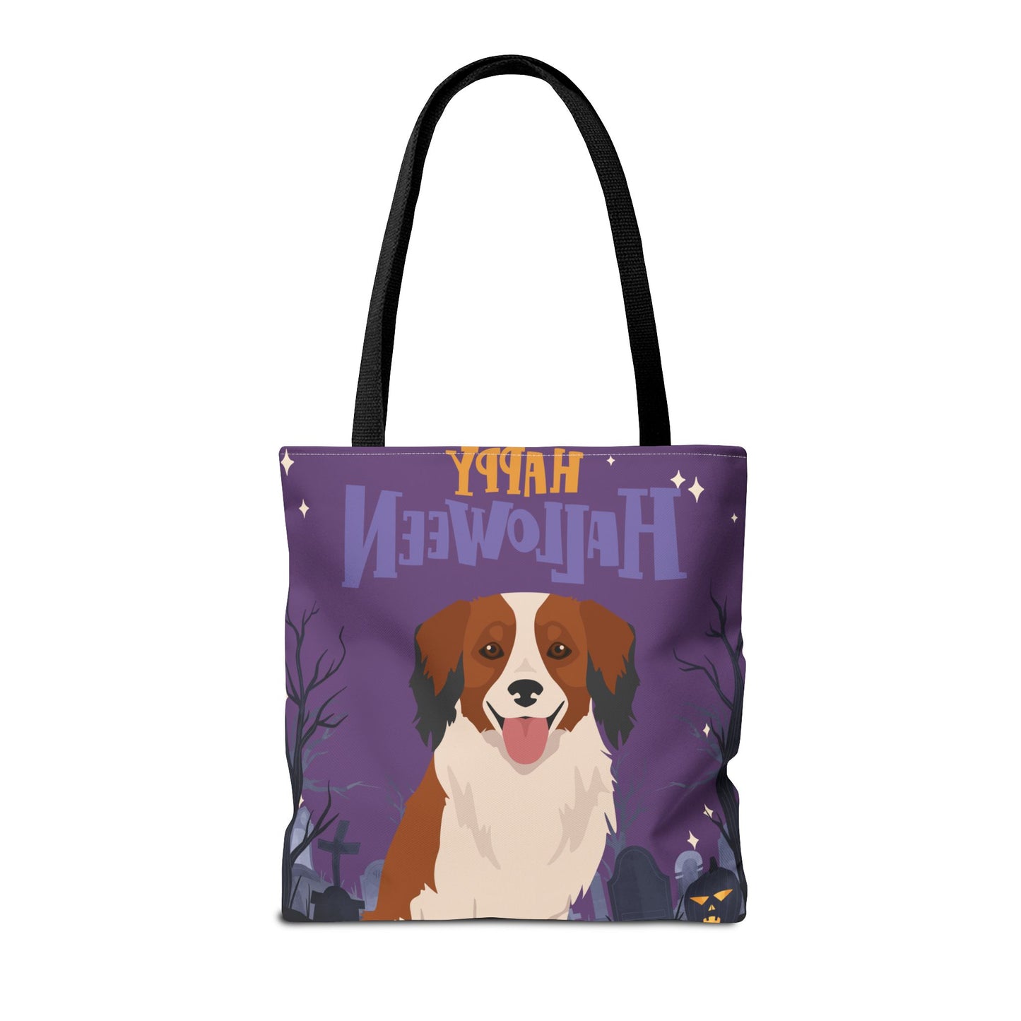 Kooikerhondje Dog Happy Halloween Tote Bag 16x16