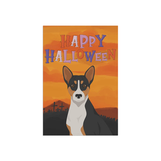 Basenji Dog Halloween Garden Flag
