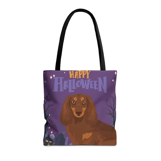 Dachshund Dog Happy Halloween Tote Bag 16x16