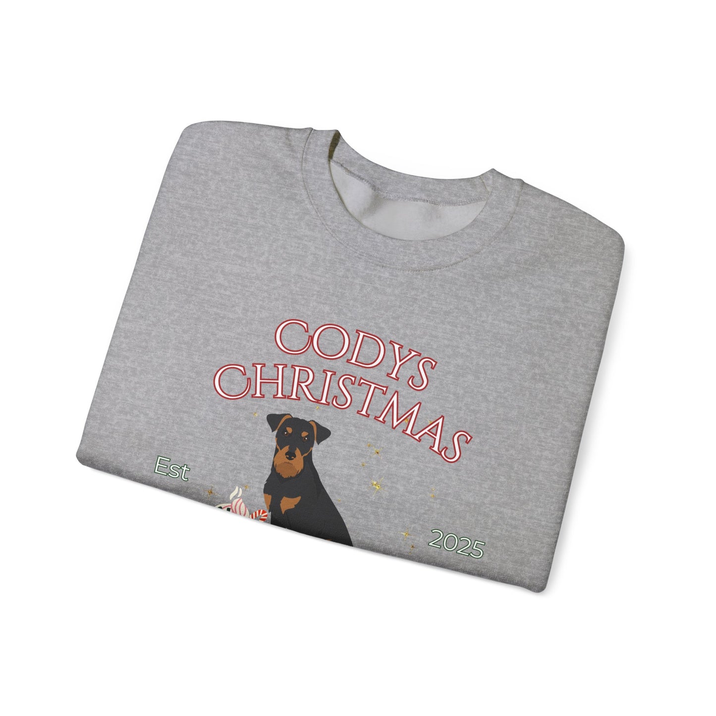 Jadgterrier Dog Christmas Social Club Unisex Heavy Blend Crewneck Sweatshirt Custom Name