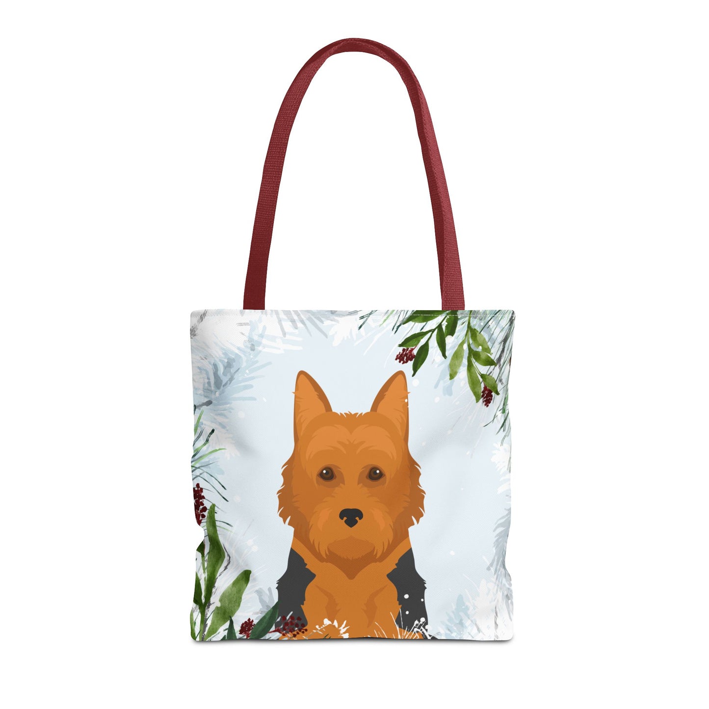 Australian Terrier Dog Christmas Holiday Tote Bag 16x16