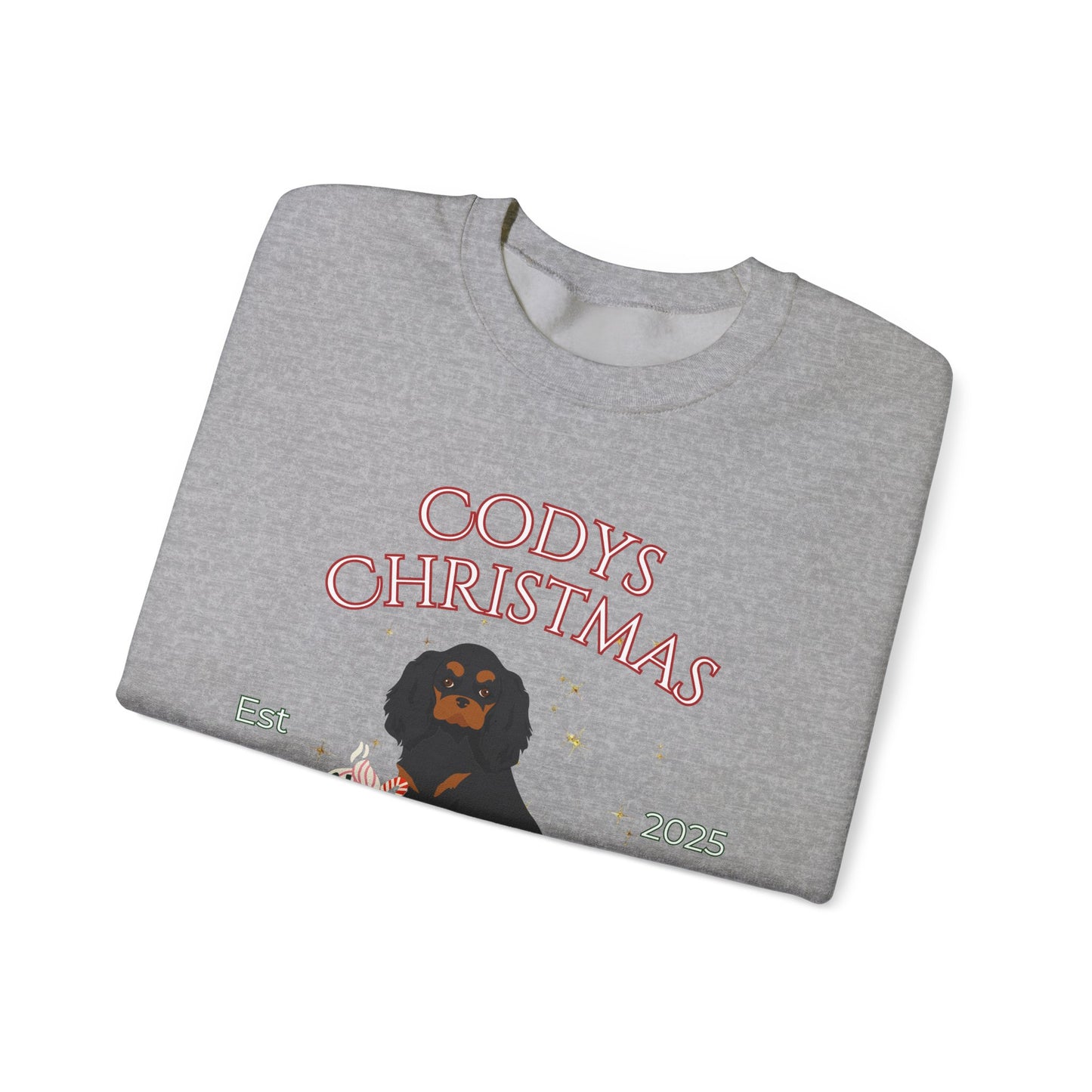 Cavalier King Charles Spaniel Dog Christmas Social Club Unisex Heavy Blend Crewneck Sweatshirt Custom Name