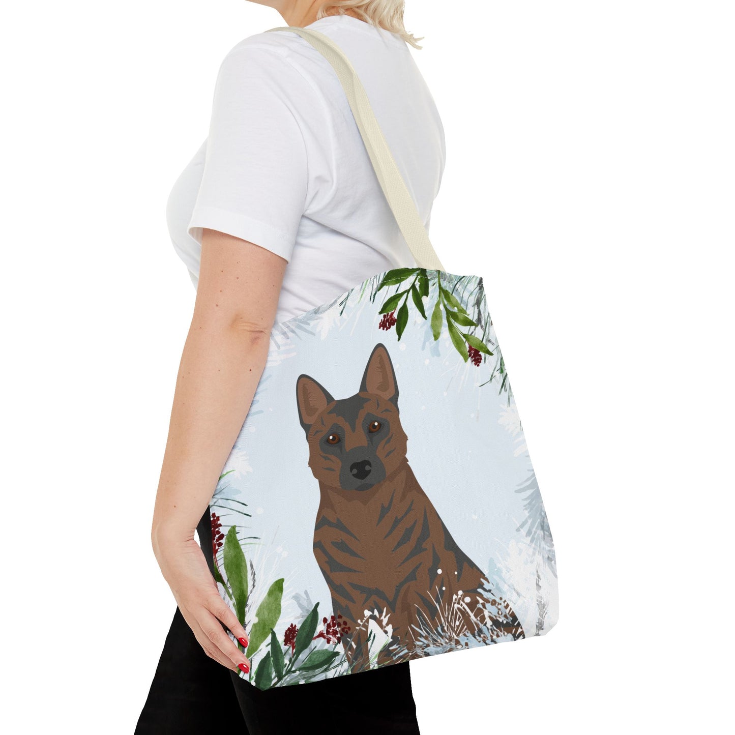 Kai Ken Dog Christmas Holiday Tote Bag 16x16