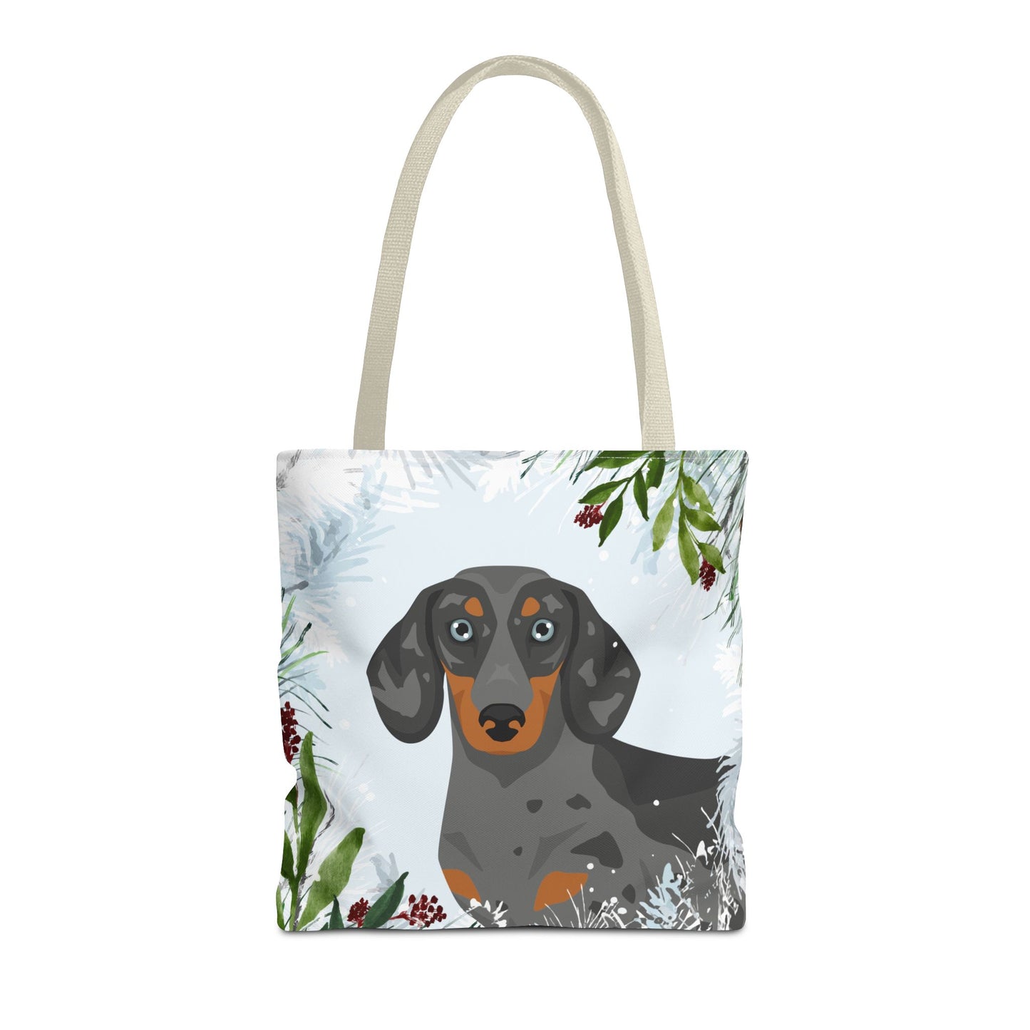 Dachshund Dog Christmas Holiday Tote Bag 16x16