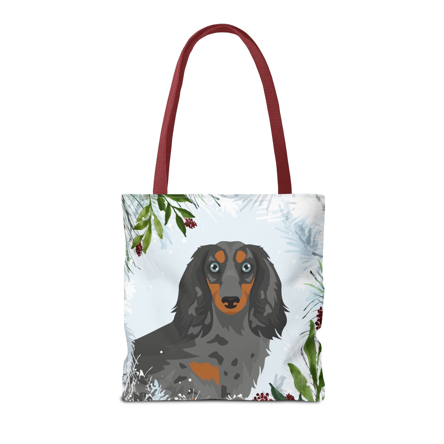 Dachshund Dog Christmas Holiday Tote Bag 16x16