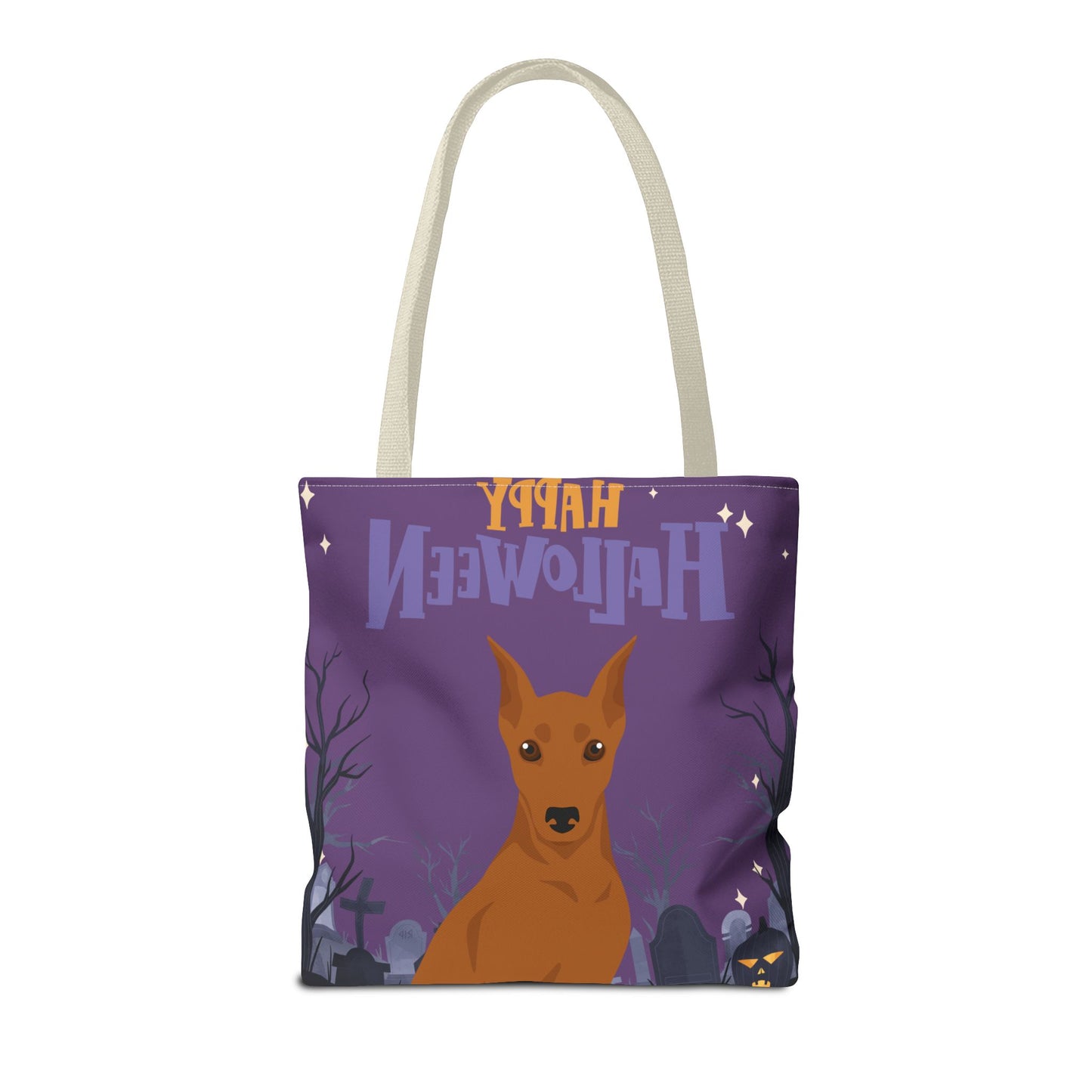 German Pinscher Dog Happy Halloween Tote Bag 16x16
