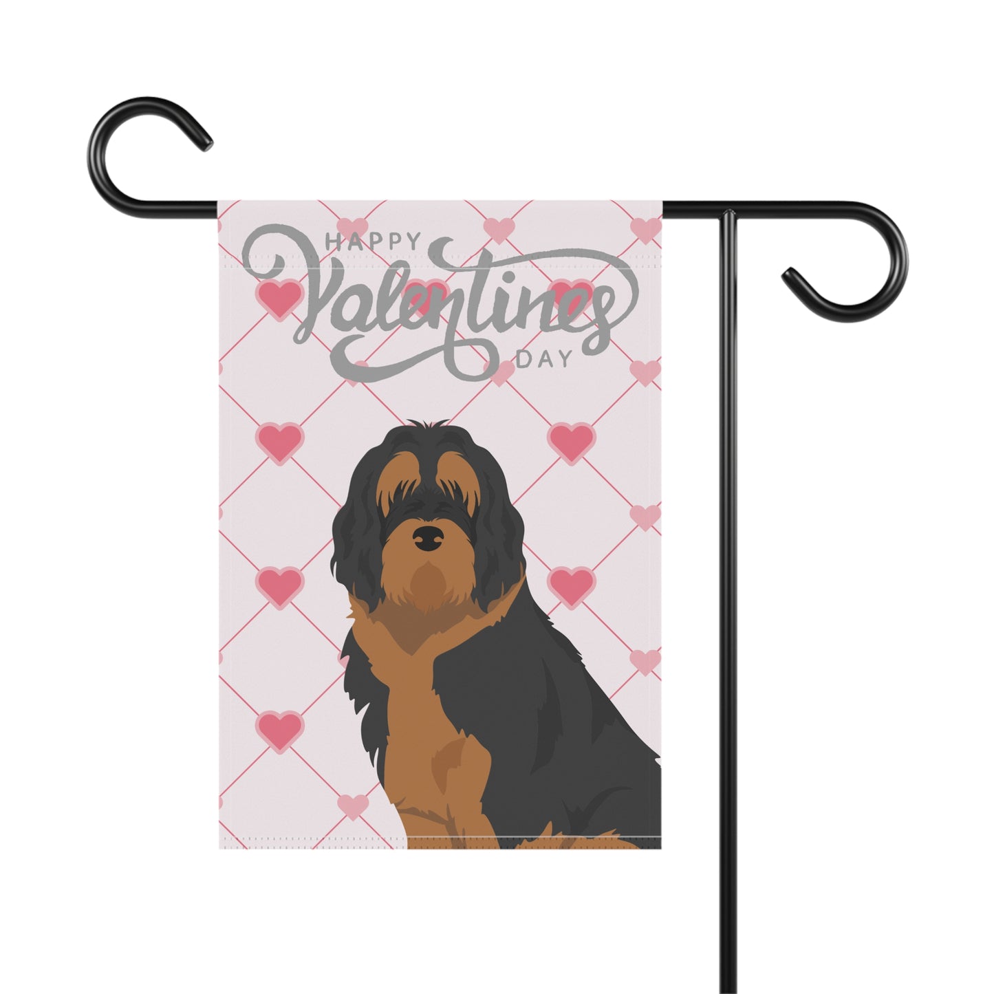 Otterhound Dog Valentines Day Garden Flag