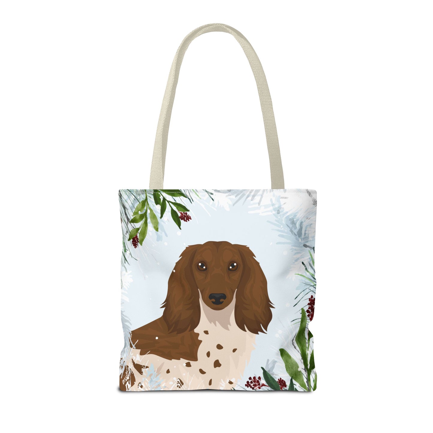Dachshund Dog Christmas Holiday Tote Bag 16x16