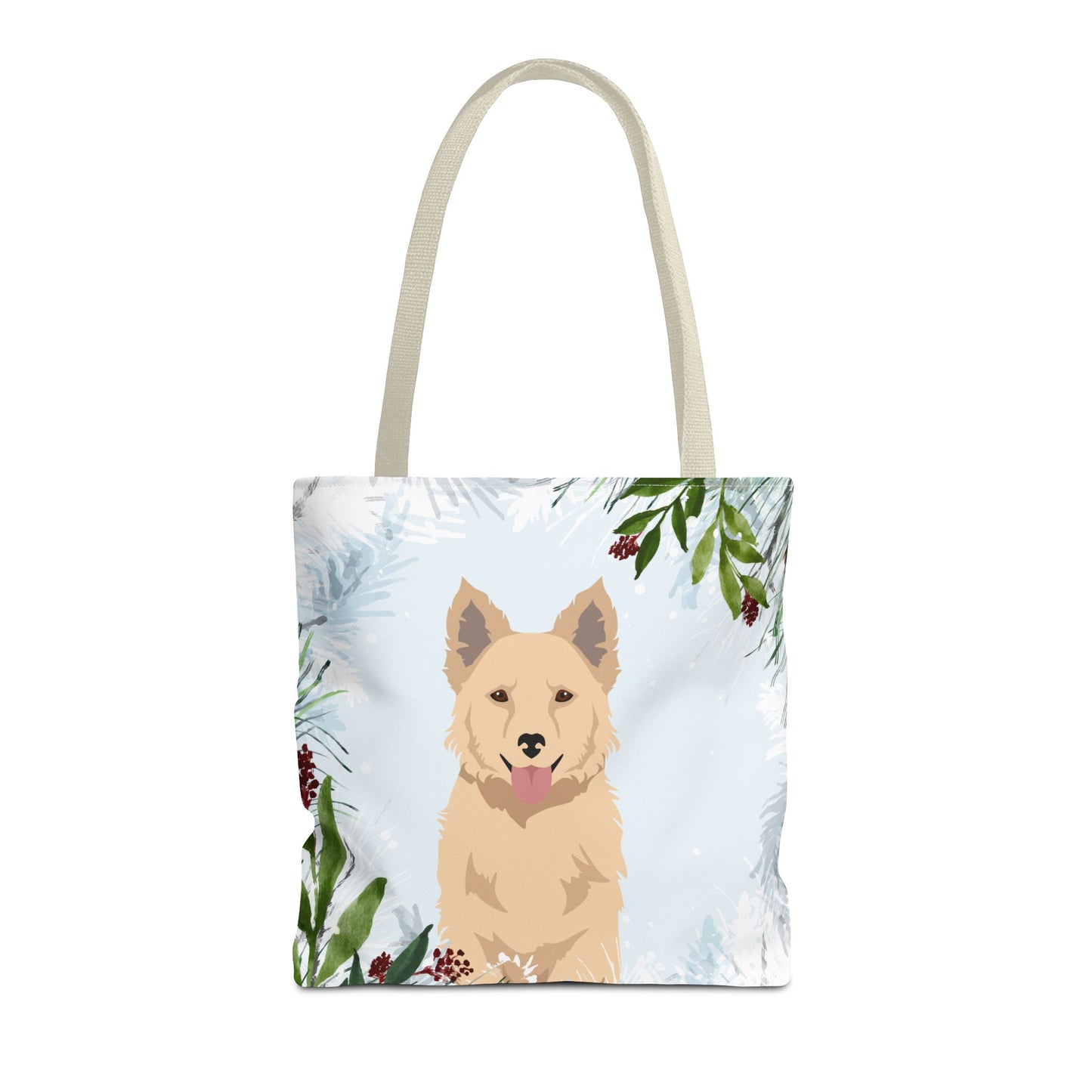 Mudi Dog Christmas Holiday Tote Bag 16x16