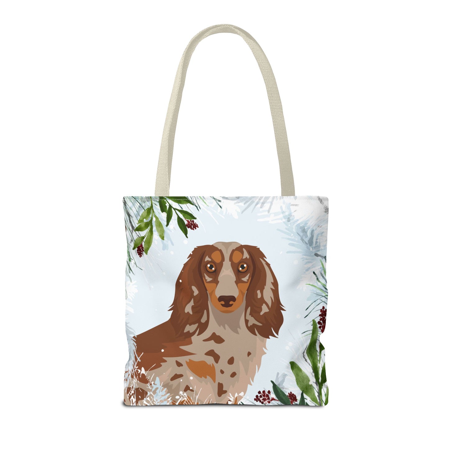 Dachshund Dog Christmas Holiday Tote Bag 16x16