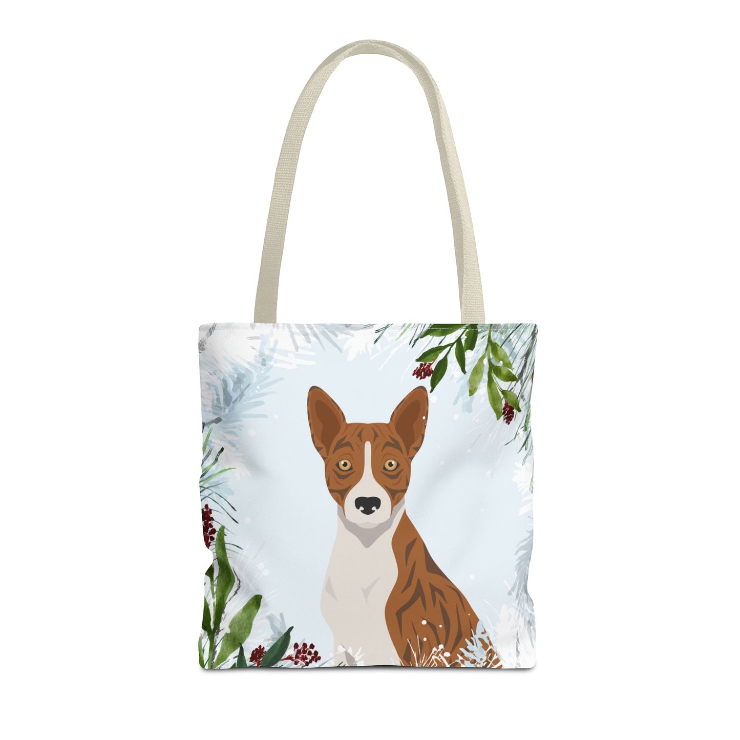 Basenji Dog Christmas Holiday Tote Bag 16x16