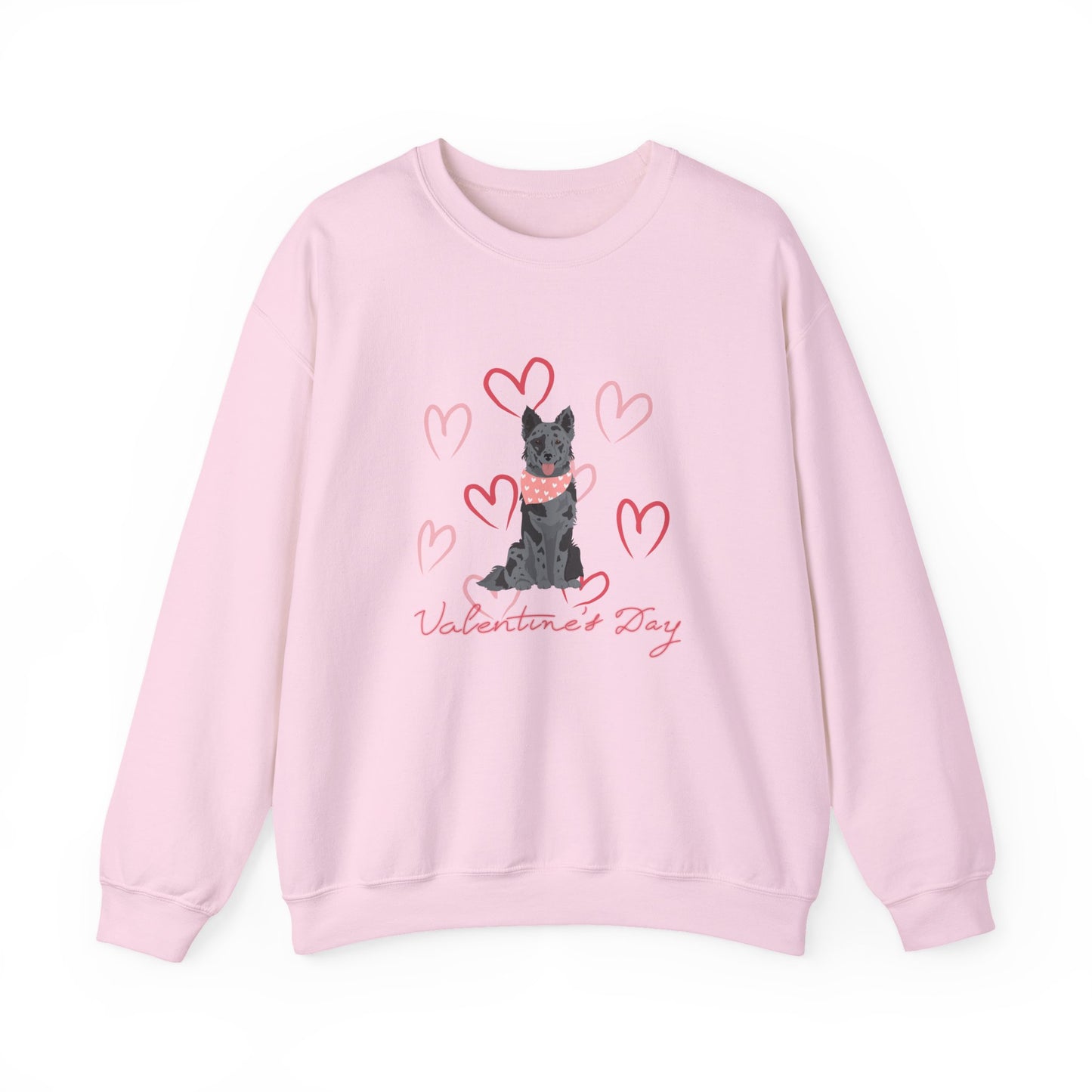 Mudi Dog Valentines Day Unisex Heavy Blend Crewneck Sweatshirt