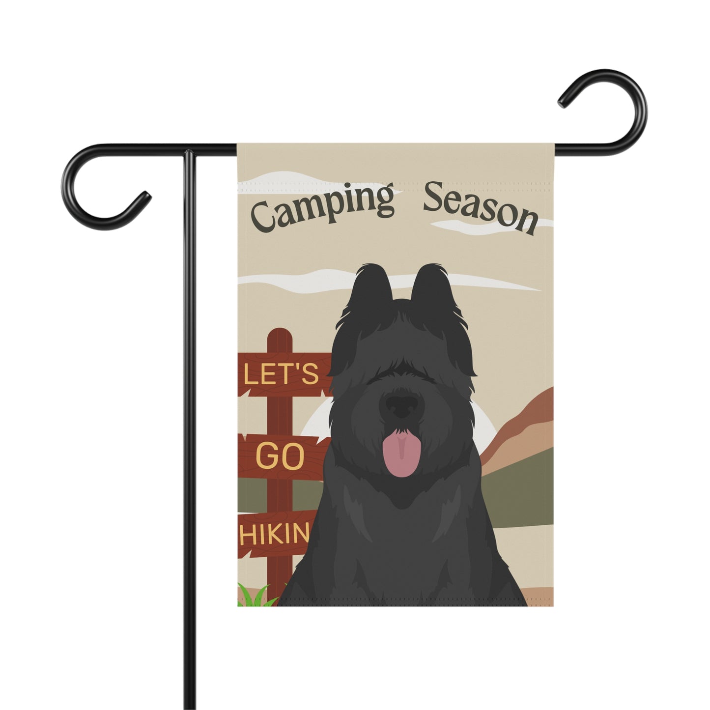 Briard Dog Camping Garden Flag