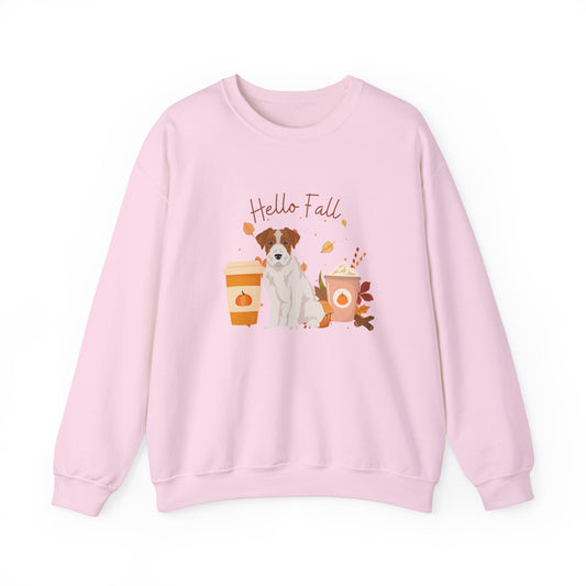 Jack Russell Terrier Dog Fall Halloween Unisex Heavy Blend Crewneck Sweatshirt