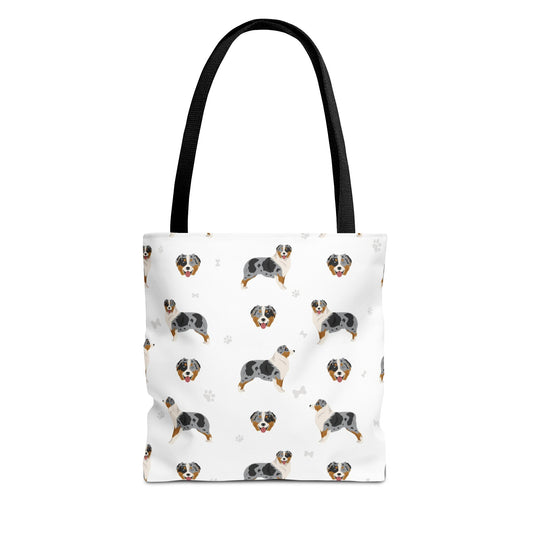 Australian Shepherd Dog Tote Bag, Aussie Dog Mom Gift