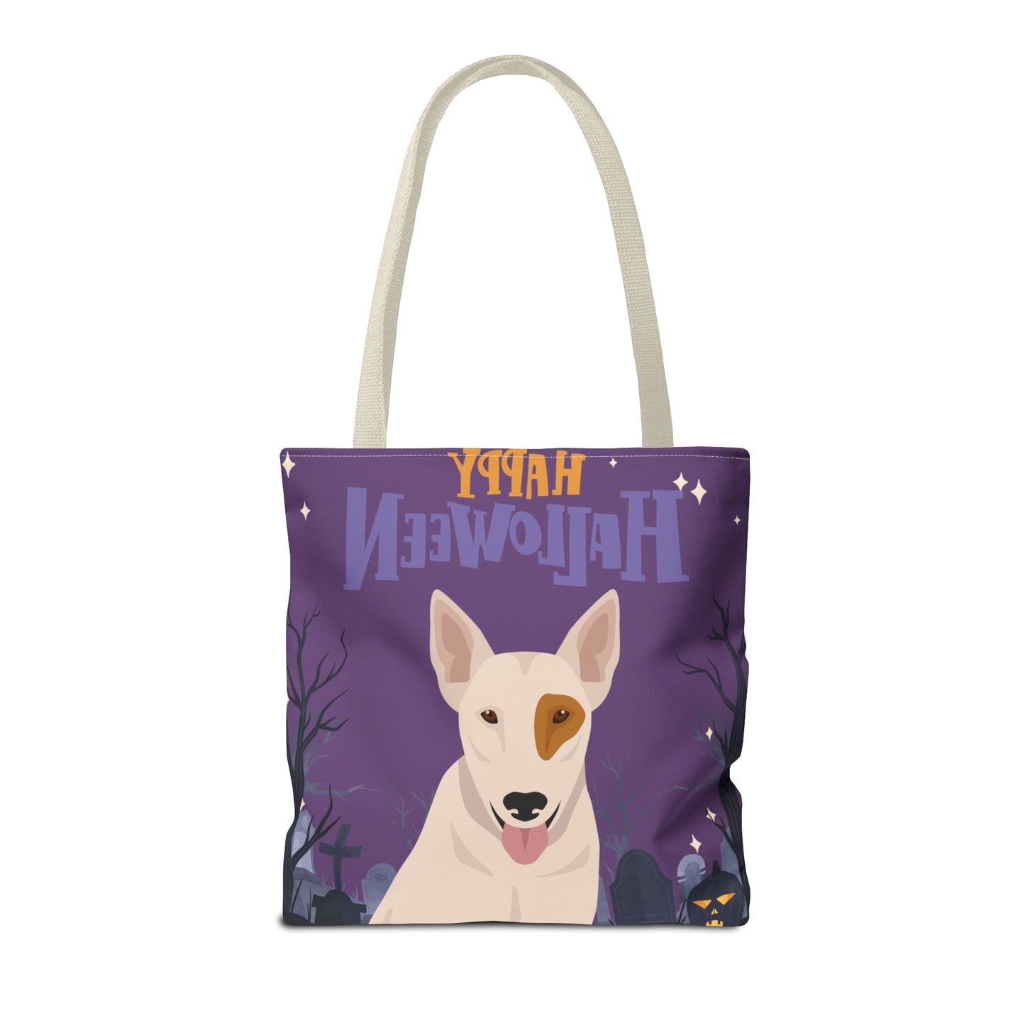 Bull Terrier Dog Happy Halloween Tote Bag 16x16