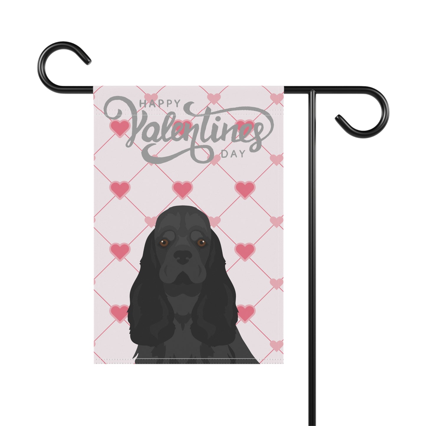 Cocker Spaniel Dog Valentines Day Garden Flag
