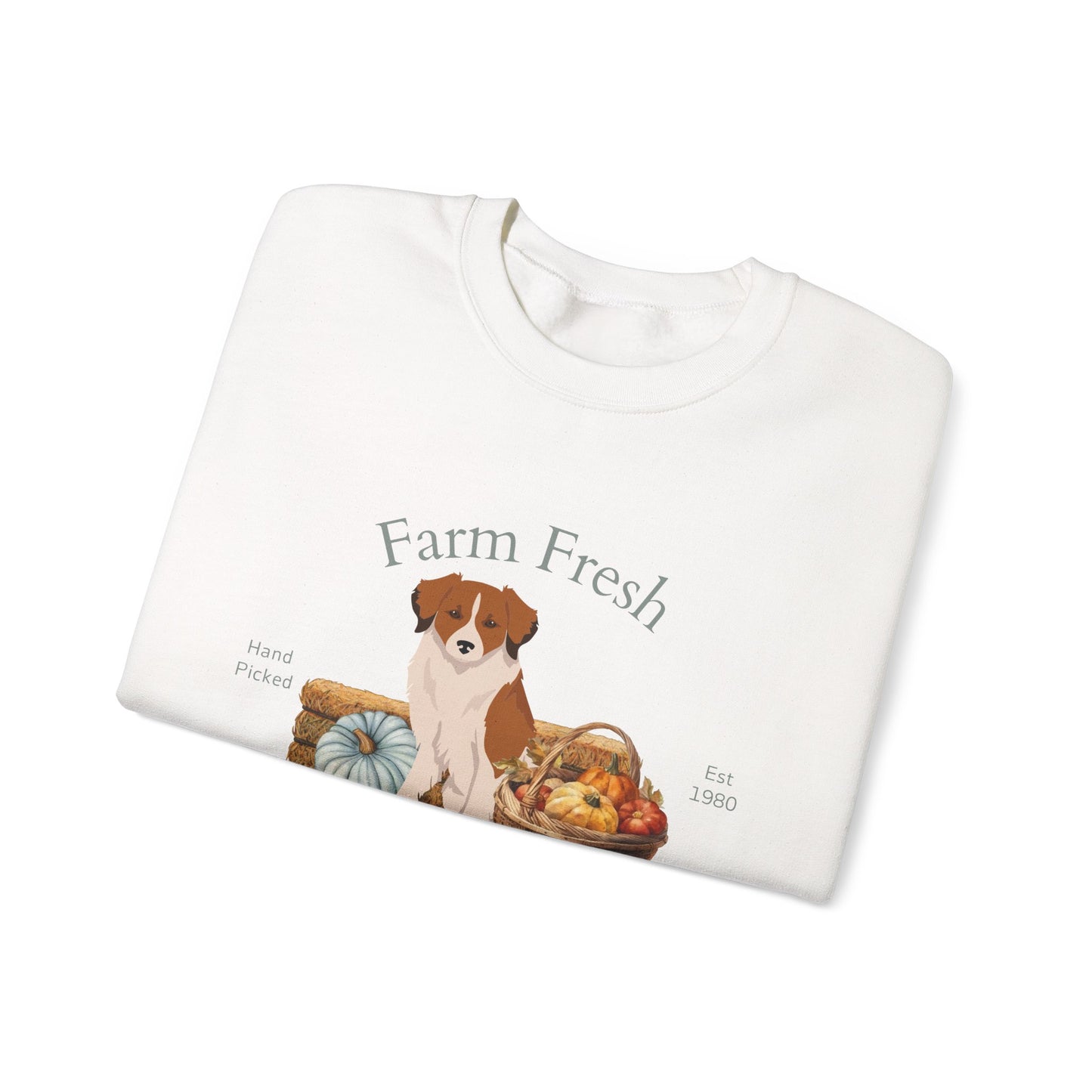 Kromfohrlander Dog Fall Farm Fresh Unisex Heavy Blend Crewneck Sweatshirt