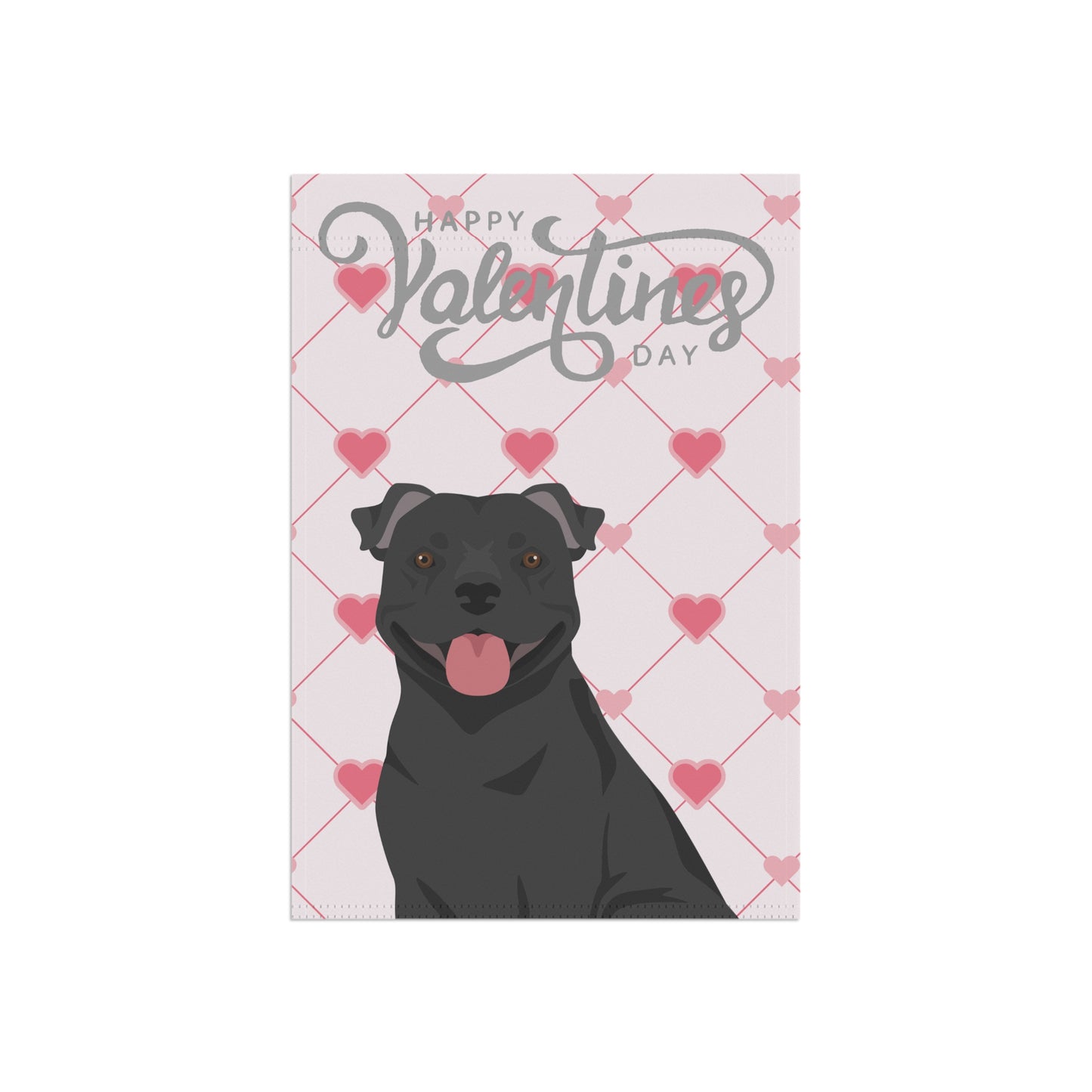 Staffordshire Bull Terrier Dog Valentines Day Garden Flag