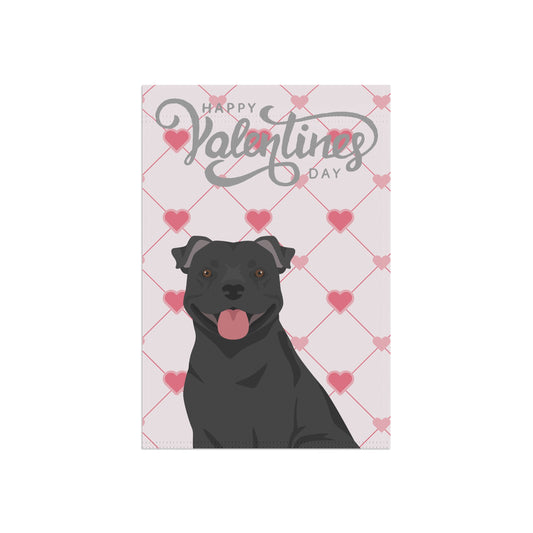 Staffordshire Bull Terrier Dog Valentines Day Garden Flag