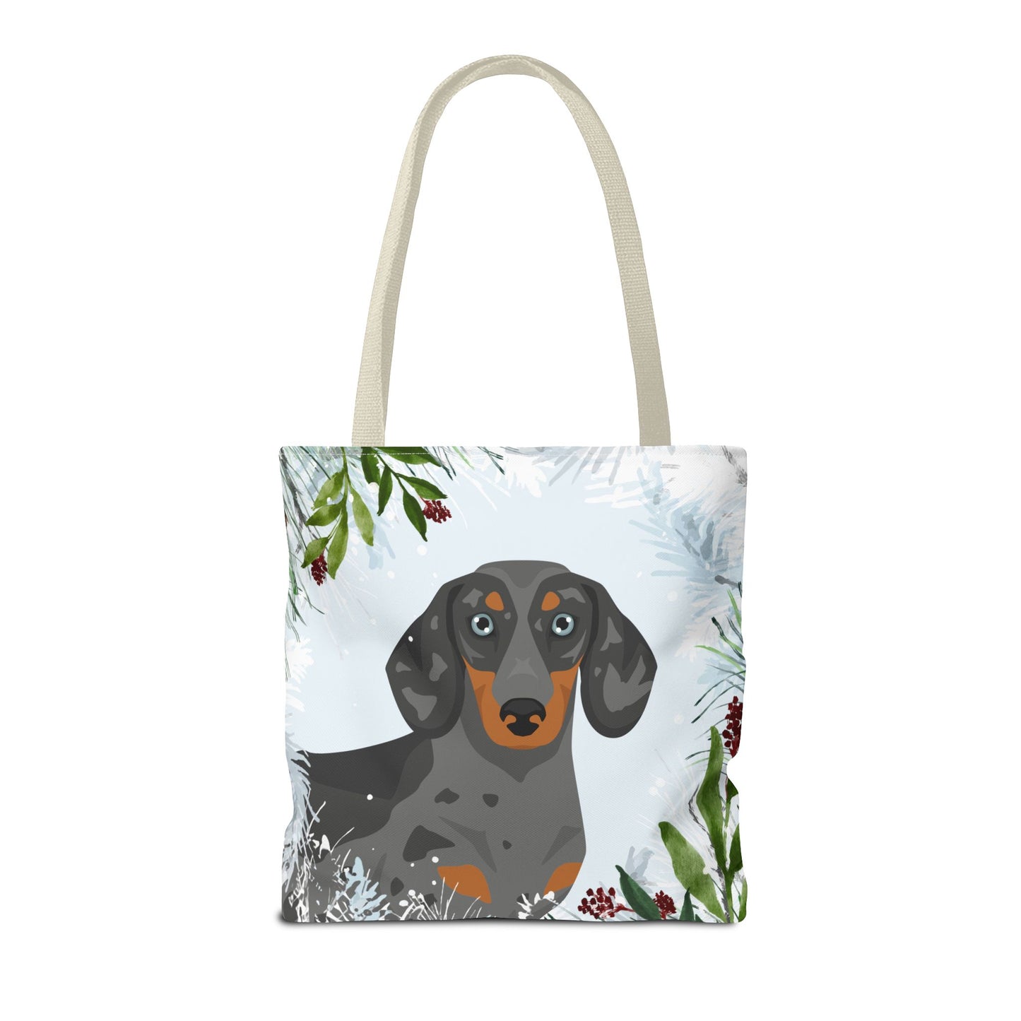 Dachshund Dog Christmas Holiday Tote Bag 16x16