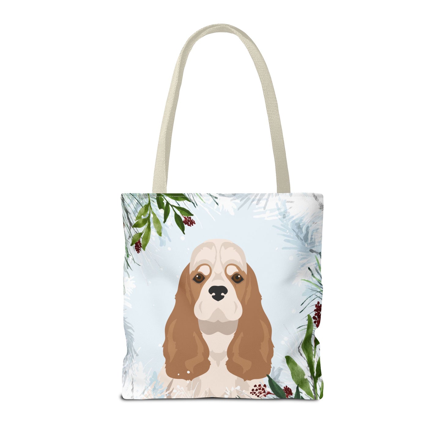 Cocker Spaniel Dog Christmas Holiday Tote Bag 16x16