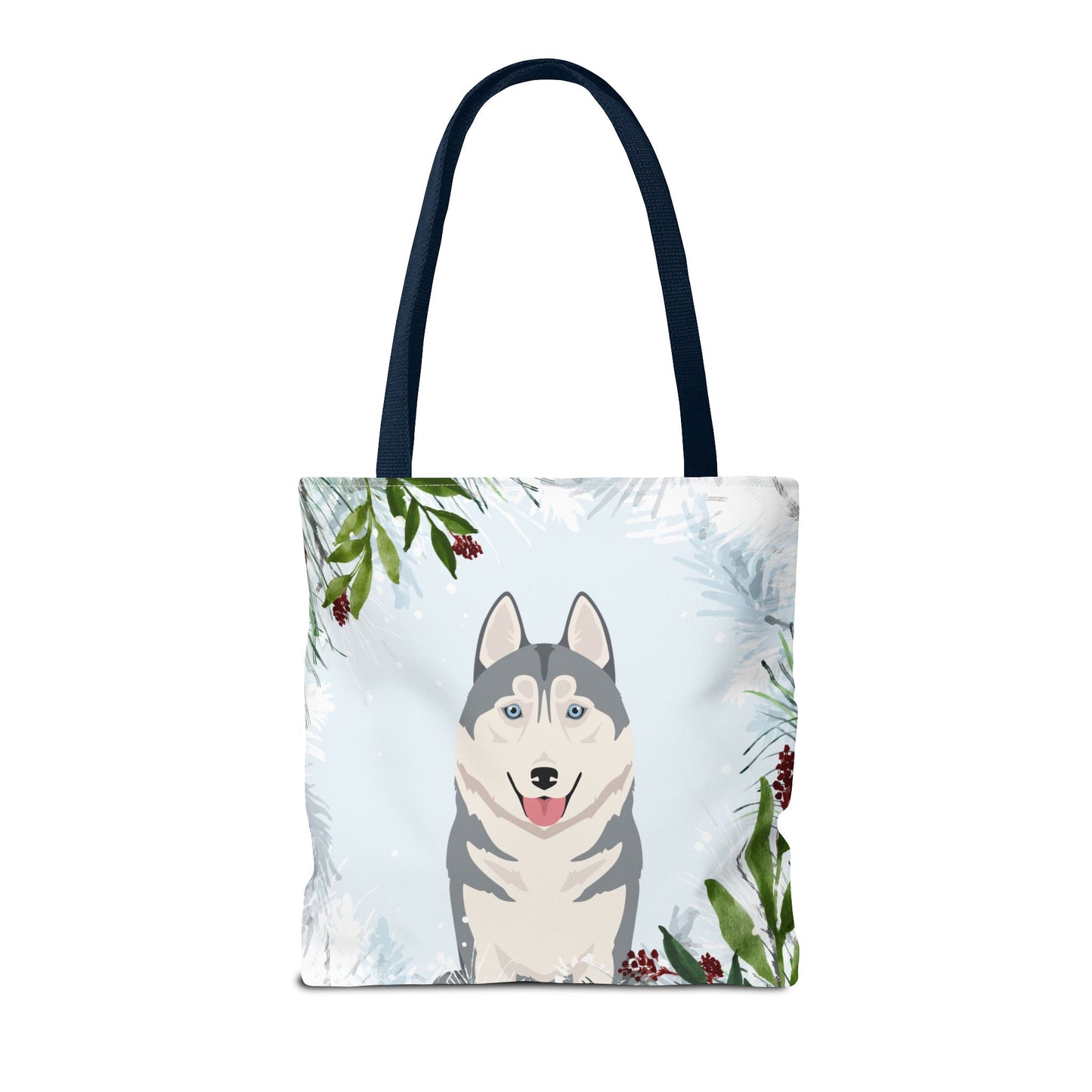 Siberian Husky Dog Christmas Holiday Tote Bag 16x16
