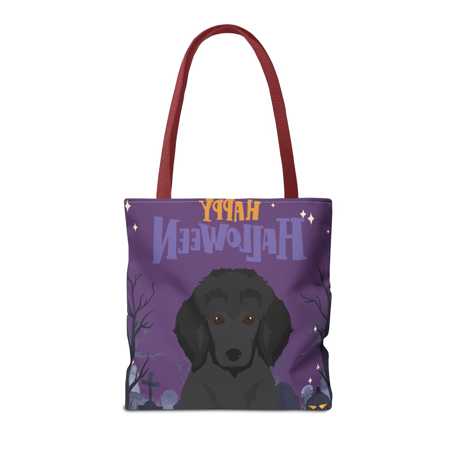 Poodle Dog Happy Halloween Tote Bag 16x16