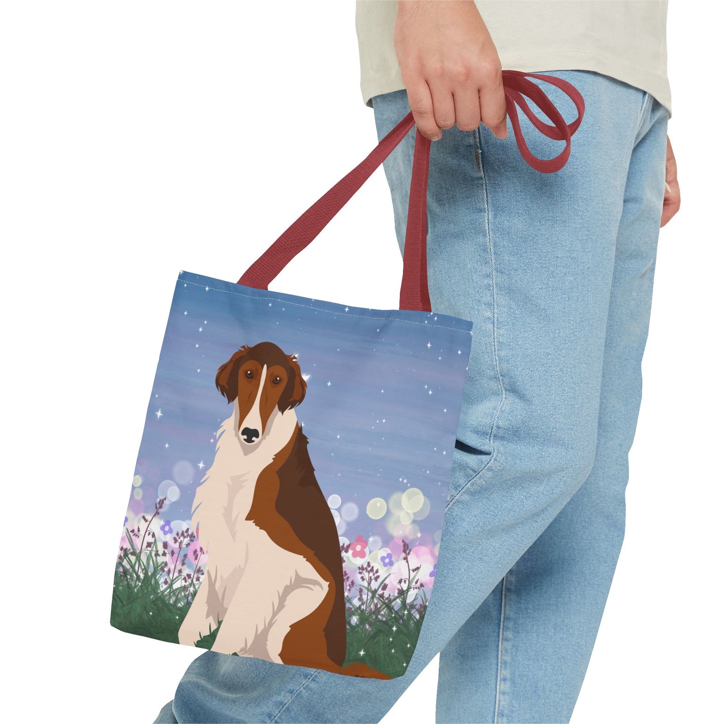 Borzoi Dog Tote Bag 13x13