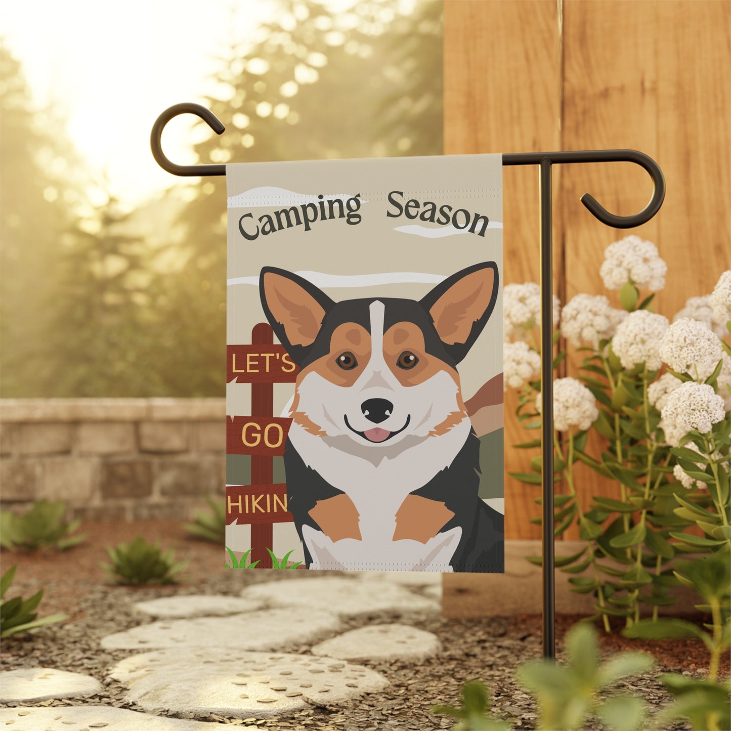 Pembroke Welsh Corgi Dog Camping Garden Flag