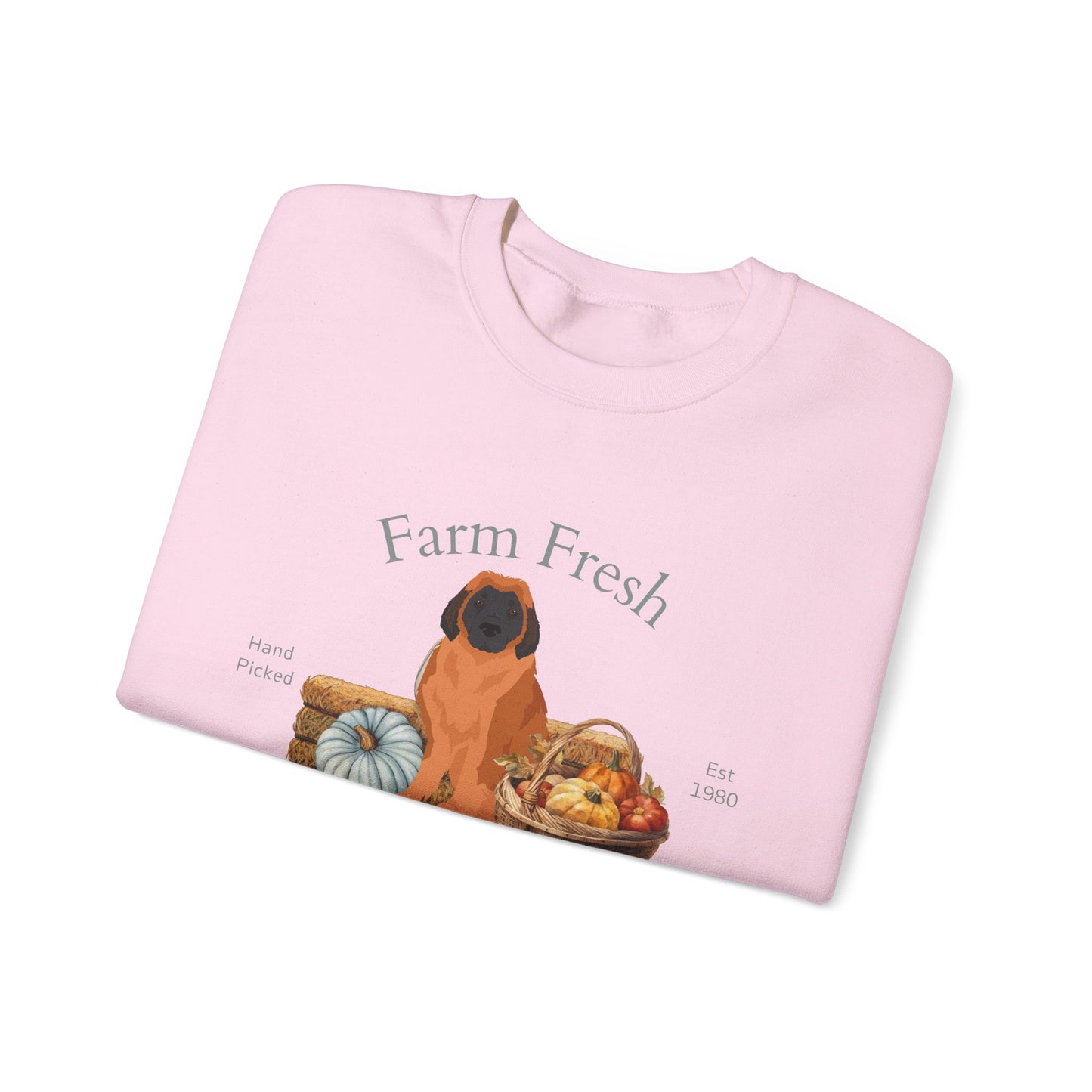 Leonberger Dog Fall Farm Fresh Unisex Heavy Blend Crewneck Sweatshirt