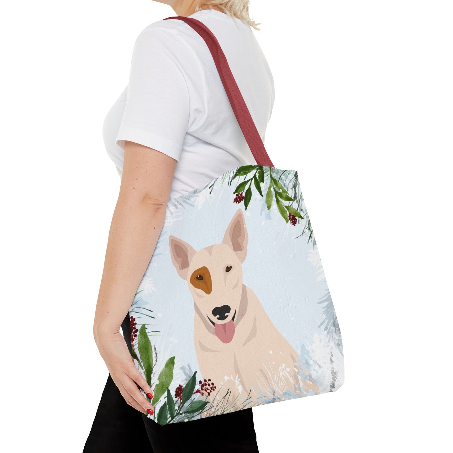 Bull Terrier Dog Christmas Holiday Tote Bag 16x16
