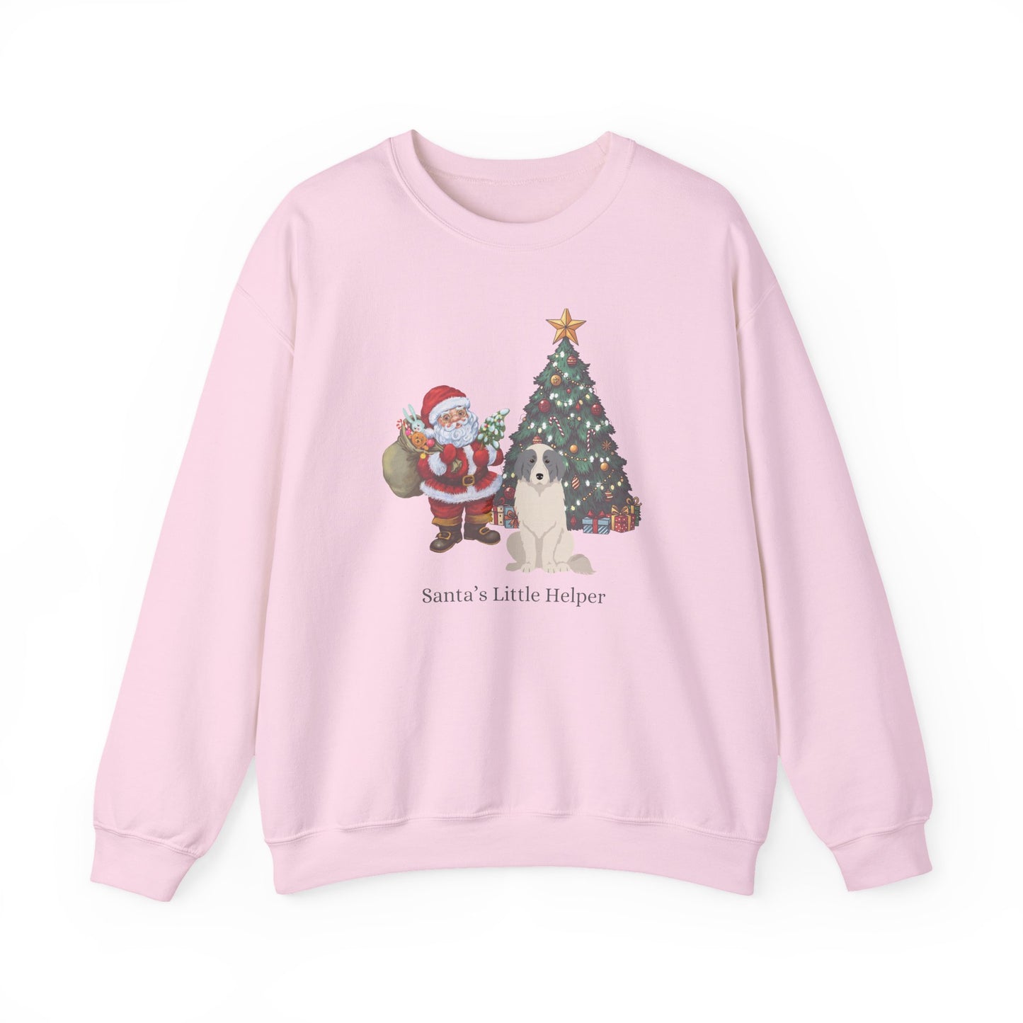 Great Pyrenees Dog Santa's Little Helper Unisex Heavy Blend Crewneck Sweatshirt
