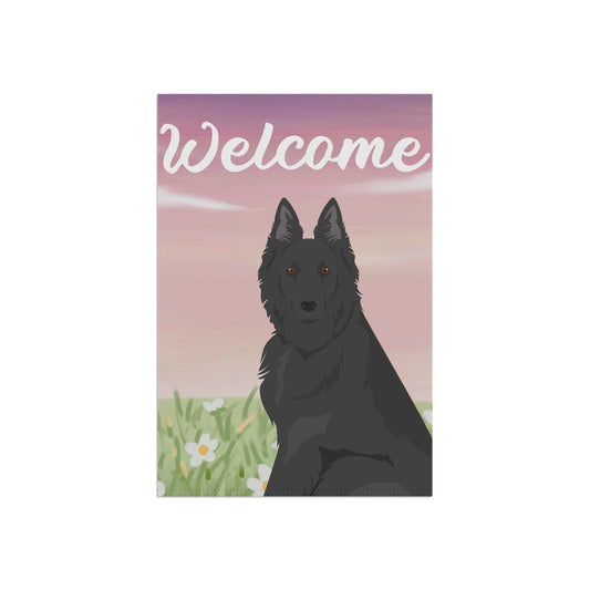 Belgian Sheepdog Dog Welcome Garden Flag