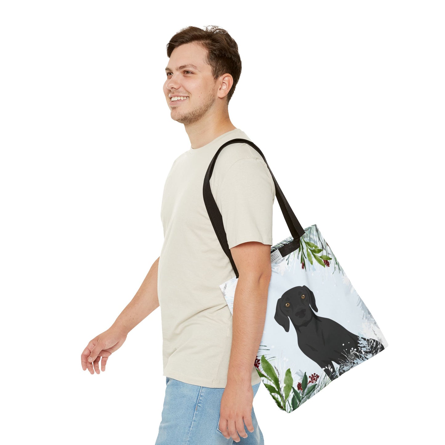 German Shorthaired Pointer Dog Christmas Holiday Tote Bag 16x16