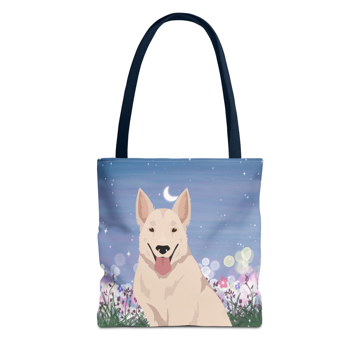 White Swiss Shepherd Dog Tote Bag 13x13