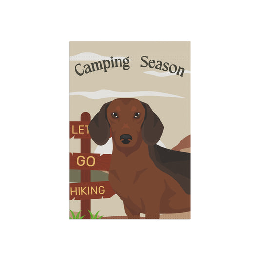 Dachshund Dog Camping Garden Flag