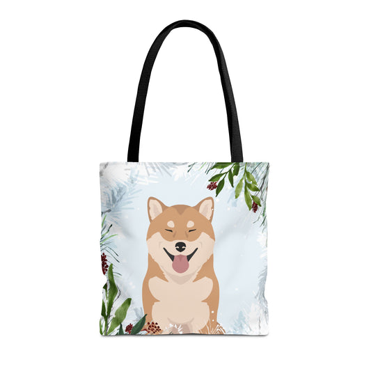 Shiba Inu Dog Christmas Holiday Tote Bag 16x16